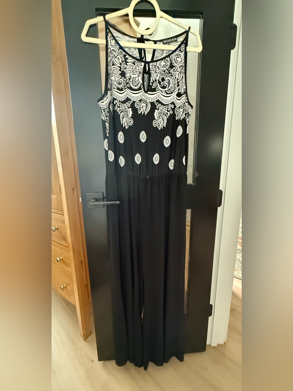 Black & White Paisley Jumpsuit